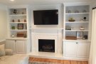 bookcase with tv