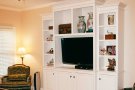 bookcase with tv