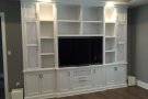 bookcase with tv