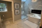 bathroom shower and tub