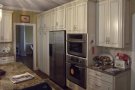 kitchen counter and cabinets
