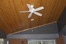 porch ceiling with fan