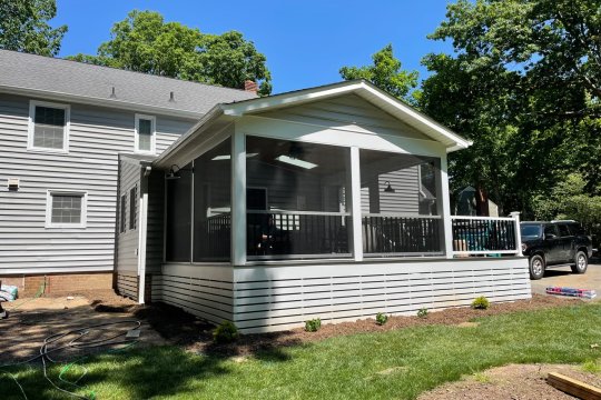 completed porch project